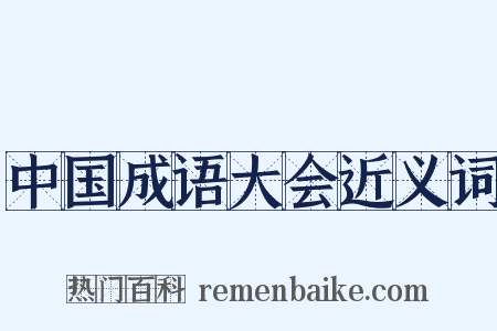 中国成语大会近义词是什么意思的图片